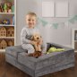 ECOTOYS Διπλός παιδικός αρθρωτός καναπές DIY με 4 μαλακά μαξιλάρια - γκρι ECOTOYS TMSRT-16-GY