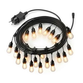 Bauerkraft Διακοσμητική γιρλάντα κήπου με 20 LED, 20μ, φωτάκια εξωτερικού χώρου, 9W H-673