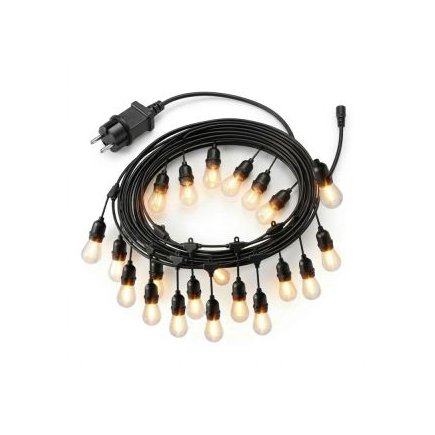 Bauerkraft Διακοσμητική γιρλάντα κήπου με 20 LED, 20μ, φωτάκια εξωτερικού χώρου, 9W H-673