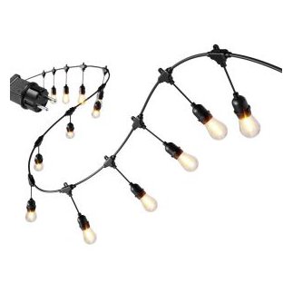 Bauerkraft Διακοσμητική γιρλάντα κήπου με 20 LED, 20μ, φωτάκια εξωτερικού χώρου, 9W H-673