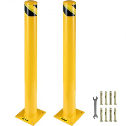Προστατευτικός Κώνος VEVOR 48", Χάλυβας 4.5", Κίτρινος με 8 Άγκυρες AQZYCHS484.52DZ38V0