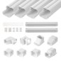 VEVOR Κάλυμμα Γραμμής Mini Split 76.2mm Π x 5350mm Μ, Διακοσμητικός Σωλήνας PVC για Κλιματιστικό με 4 Ευθείες Διώρυγες & Πλήρη Ε