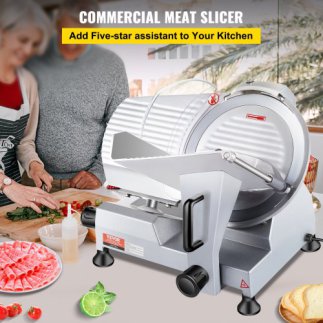 Ηλεκτρικός Κόφτης Κρέατος VEVOR 240W, 10" Λεπίδα, Ρυθμιζόμενο Πάχος SYDRQPJ240W1ZUOPAV2