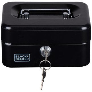 BLACK & DECKER Μαύρο Κουτί Αποθήκευσης Χρημάτων με 2 Κλειδιά και 6 Διαμερίσματα 02839615