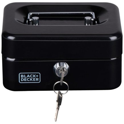 BLACK & DECKER Μαύρο Κουτί Αποθήκευσης Χρημάτων με 2 Κλειδιά και 6 Διαμερίσματα 02839615