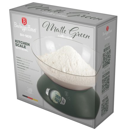 Berlinger Haus Ψηφιακή Ζυγαριά Κουζίνας 1gr/5kg Matt Green Collection BH-9619