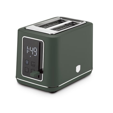 Berlinger Haus Φρυγανιέρα 2 Θέσεων 870W από Ανοξείδωτο Ατσάλι με LED Οθόνη, Matte Green Collection BH-9665