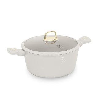 Berlinger Haus Αντικολλητική Κατσαρόλα 6,1 lt με καπάκι 28 cm σε ματ κρέμ χρώμα, Sahara Collection BH-8072