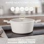 Berlinger Haus Αντικολλητική Κατσαρόλα 6,1 lt με καπάκι 28 cm σε ματ κρέμ χρώμα, Sahara Collection BH-8072