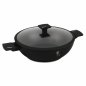 Berlinger Haus Αντικολλητικό Τηγάνι Wok 30cm με Γυάλινο Καπάκι, Matte Black Collection BH-8182