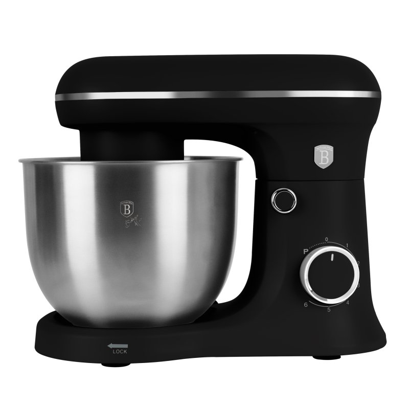 Berlinger Haus Κουζινομηχανή 1500W με Ανοξείδωτο Κάδο 5lt, Black Vantage Collection BH-9773