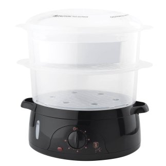 Berlinger Haus Ηλεκτρικός Ατμομάγειρας 6L (800W) με 2 Επίπεδα Μαγειρέματος, Black Rose Collection BH-9378
