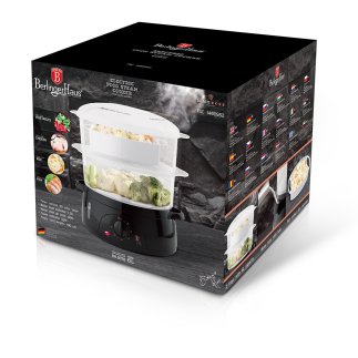 Berlinger Haus Ηλεκτρικός Ατμομάγειρας 6L (800W) με 2 Επίπεδα Μαγειρέματος, Black Rose Collection BH-9378