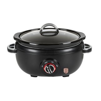 Berlinger Haus Ψηφιακή Κατσαρόλα Slow Cooker 3.5 Lt 200W με Γυάλινο Καπάκι, Black Rose Collection BH-9669