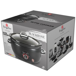Berlinger Haus Ψηφιακή Κατσαρόλα Slow Cooker 3.5 Lt 200W με Γυάλινο Καπάκι, Black Rose Collection BH-9669