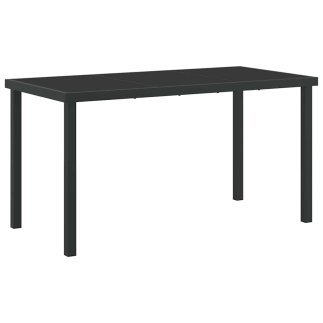 vidaXL Σέτ φαγητού για κήπο 5 pcs Μαύρο συνθετικό ρατάν 3380892
