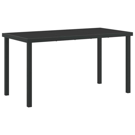 vidaXL Σέτ φαγητού για κήπο 5 pcs Μαύρο συνθετικό ρατάν 3380892