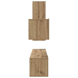 vidaXL Σετ επίπλου τηλεόρασης 4 pcs Artisan Oak Επεξεργασμένο ξύλο 3393263