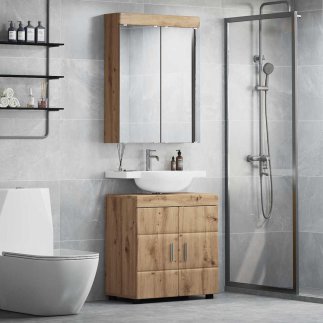 vidaXL Σετ Επίπλων Μπάνιου TULUM Artisan Oak Επεξεργασμένο ξύλο 3398023