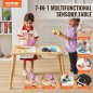 VEVOR Παιδικό Ξύλινο Τραπέζι Αισθητηριακού Παιχνιδιού με Άμμο & Νερό και 3 Κάδους Αποθήκευσης GGZDCWXK2129BE939V0