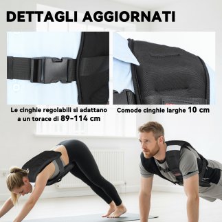 SPORTNOW Ζακετάκι με Βάρος 8 κιλών, Ρυθμιζόμενοι Ιμάντες και Ανακλαστικές Λωρίδες, από Νεοπρέν και Άμμο, 43x33 εκ., Μαύρο A91-45