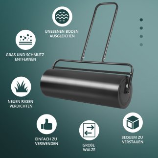 Costway  Ρολοβούρτσα Γκαζόν 48L για Εύκολη Συμπίεση και Προστασία του Κήπου σας GT2970DK