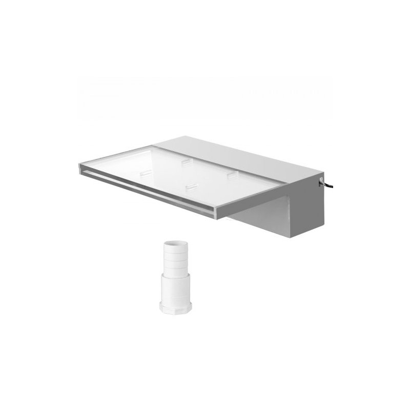 VEVOR Καταρράκτης Πισίνας με LED Φωτισμό 30x8x20cm, Ακρυλικός Καταρράκτης για Κήπο, Πισίνα, Πλατείες SLPBPQAW300LG0001V2