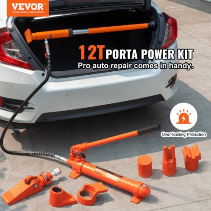 VEVOR 12 Τόνων Υδραυλικός Γρύλος & Κιτ Επισκευής Σώματος FLDTJ12ABSTPUZ0B7V0