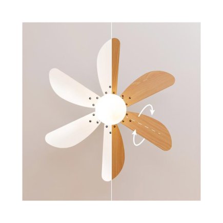 Ανεμιστήρας Οροφής με Φως 50 W EnergySilence Aero 360 Gold&Wood Cecotec CEC-08370