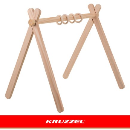 Kruzzel Kruzzel Βρεφικό Γυμναστήριο Δραστηριοτήτων Ξύλινο 0+ 64 x 43 x 52 cm με 4 Κρίκους 27361