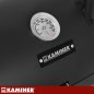 Kaminer Φορητή Ψησταριά Κάρβουνου με Καπάκι, Θερμόμετρο, 2 Σχάρες και 2 Δίσκους, 41.5 x 36.5 x 28 cm, Μαύρη 27322