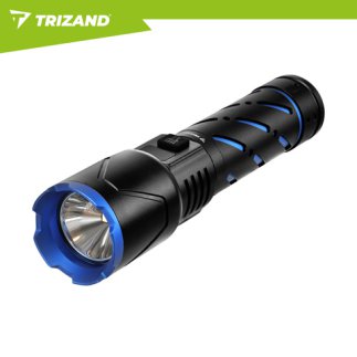 Trizand Φακός LED Τακτικός 800 lm Επαναφορτιζόμενος με USB-C, 5000 mAh, Zoom, Αδιάβροχος, Μαύρος 26950