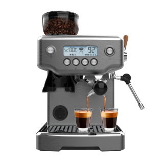 Cecotec Καφετιέρα Espresso με 20 bar Power Espresso 20 Barista Steel & Grind , Ενσωματωμένο Μύλο, Ατμοποιητή, Σύστημα Προέκχυσης