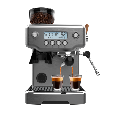 Cecotec Καφετιέρα Espresso με 20 bar Power Espresso 20 Barista Steel & Grind , Ενσωματωμένο Μύλο, Ατμοποιητή, Σύστημα Προέκχυσης
