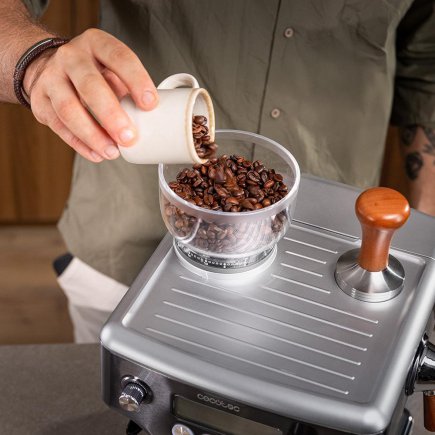 Cecotec Καφετιέρα Espresso με 20 bar Power Espresso 20 Barista Steel & Grind , Ενσωματωμένο Μύλο, Ατμοποιητή, Σύστημα Προέκχυσης