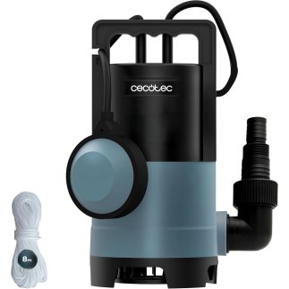 Cecotec Αντλία Ακάθαρτων Νερών Neptunus 400 Dark 400W, Παροχή έως 8.000 l/h, Μανομετρικό 5,5 m, Μέγιστο Σωματιδίων 25 mm, Φλοτερ