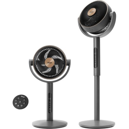Levoit Επιδαπέδιος Ανεμιστήρας Ορθοστάτης Levoit Smart Pedestal Fan με Wi-Fi, Τηλεχειριστήριο & 12 Ταχύτητες Γκρι LPF-R432-AEUR
