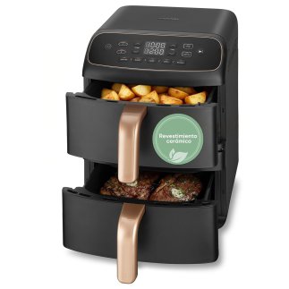 Cosori Φριτέζα Αέρος Air Fryer 8.5lt με Οθόνη Αφής 2630W Μαύρη με Διπλό Αποσπώμενο Κάδο και 5 Προγράμματα CAF-DC861-CEUR
