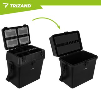 Trizand Κασετίνα Ψαρέματος με Κάθισμα και Ιμάντα 38 x 34 x 21 cm 27412