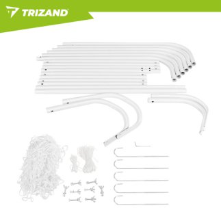 Trizand Τέρμα Ποδοσφαίρου Μεταλλικό 213x150x90 cm με Δίχτυ & Πασσάλους Στήριξης 27544