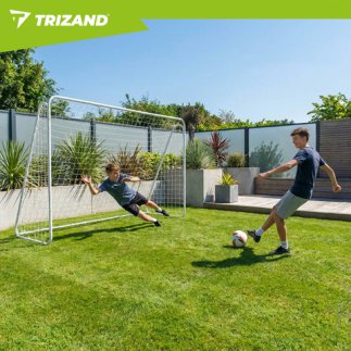 Trizand Τέρμα Ποδοσφαίρου Μεταλλικό 213x150x90 cm με Δίχτυ & Πασσάλους Στήριξης 27544