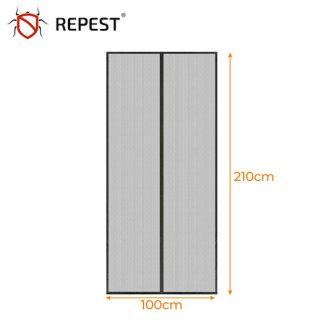 Repest Μαγνητική Σίτα Πόρτας Μπαλκονόπορτας 100x210 cm, Μαύρη 27688
