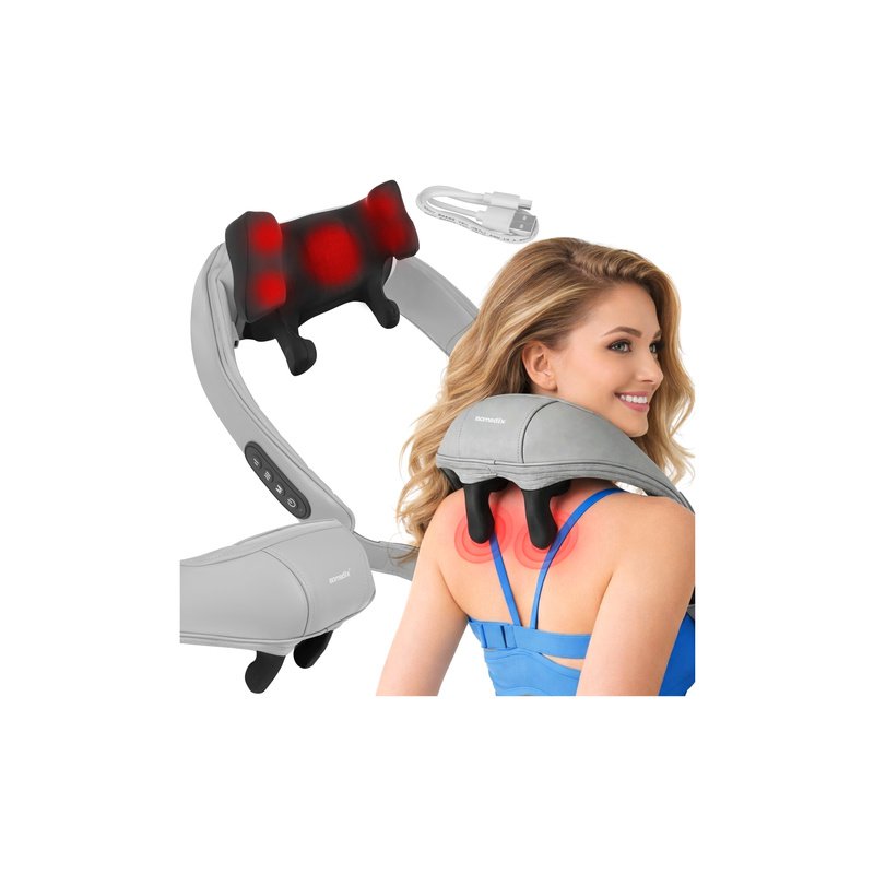 Isomedix Ασύρματο Μασάζ Αυχένα Shiatsu με Θέρμανση USB-C 22,2W 27467