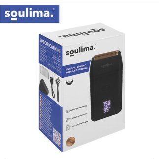 Soulima Ξυριστική Μηχανή Γενειάδας Foil με LED Οθόνη, USB-C, 2 Foils, 2 Λεπίδες και Θήκη 27677