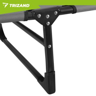 Trizand Πτυσσόμενη Ξαπλώστρα Κήπου με Μαξιλάρι, Ρυθμιζόμενη, Γκρι 27633