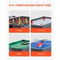 VEVOR Τραπέζι Παιχνιδιών 4-σε-1 122cm: Air Hockey, Ποδοσφαιράκι, Πινγκ Πονγκ, Μπιλιάρδο SDJFKQQGQZ48H9FNMV0