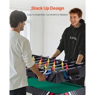 VEVOR Τραπέζι Παιχνιδιών 4-σε-1 122cm: Air Hockey, Ποδοσφαιράκι, Πινγκ Πονγκ, Μπιλιάρδο SDJFKQQGQZ48H9FNMV0