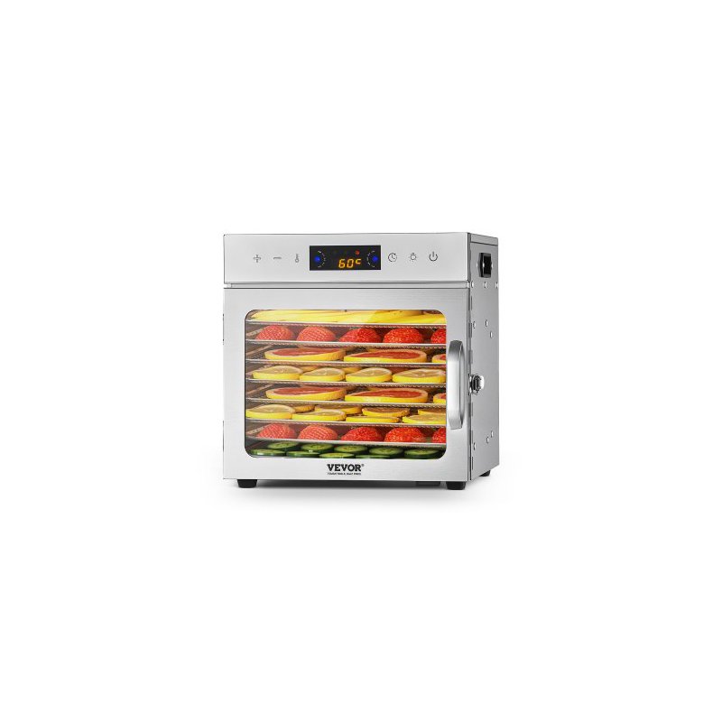 VEVOR Αφυγραντήρας Τροφίμων 8 Δίσκων 400W Ανοξείδωτος SGHGJ400W8CTHLWETV2