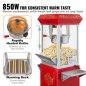 VEVOR Μηχανή Ποπκόρν με Καρότσι 850W 8 Oz 48 Κούπες Κόκκινη CSBMHJ8OZ850W171EV2