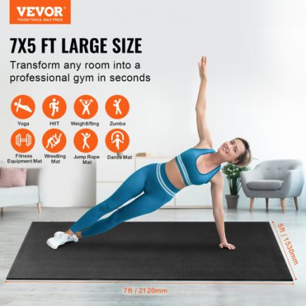 VEVOR Αντιολισθητικό Στρώμα Γυμναστικής 7x5ft DXYJD5YC7YC0J4PNRV0